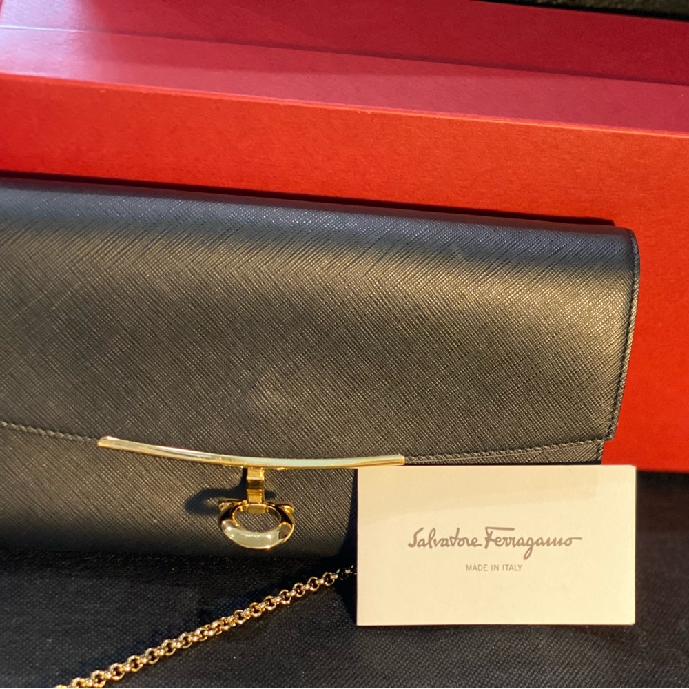 Ferragamo Gancini clutch